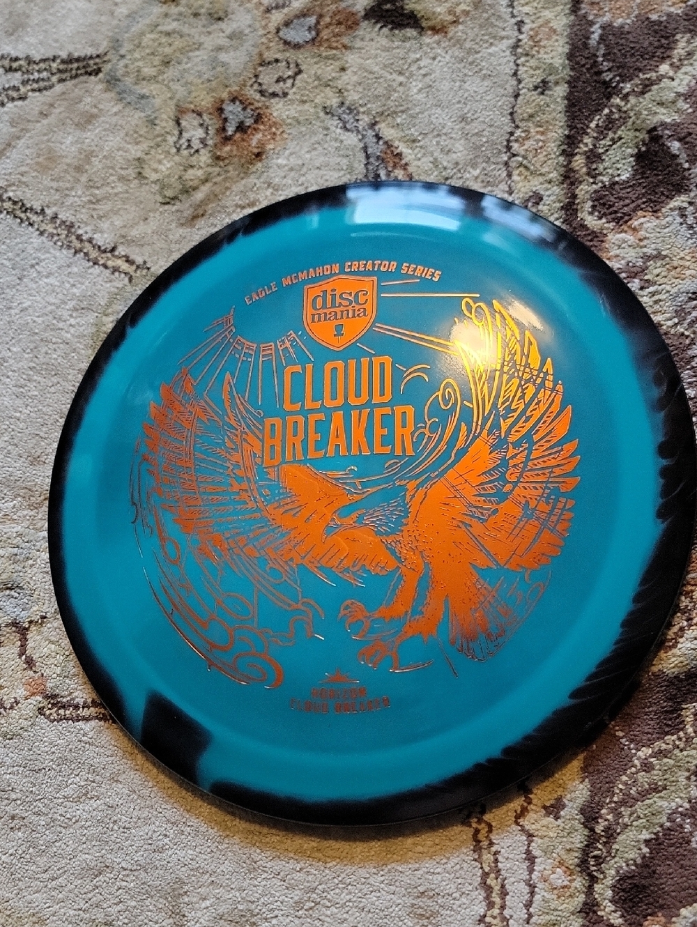 NEW Discmania Cloud Breaker DiscGolf Driver Teal w/ Black Rim & Brass Foil 172G
